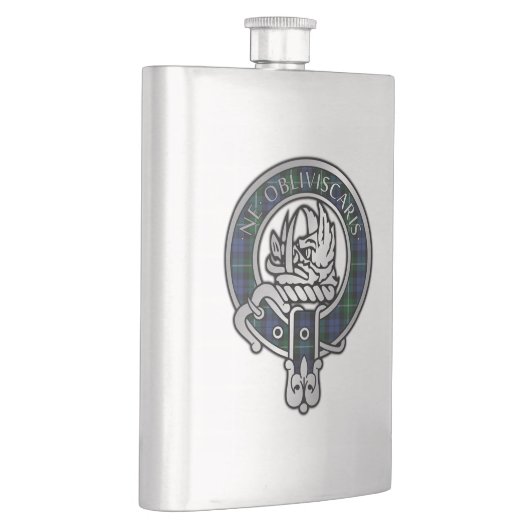 Flasque Clan Campbell Crest & Tartan (Droite)