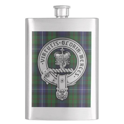 Flasque Clan Donnachaidh (Robertson) Crest /Hunting Tartan (devant)