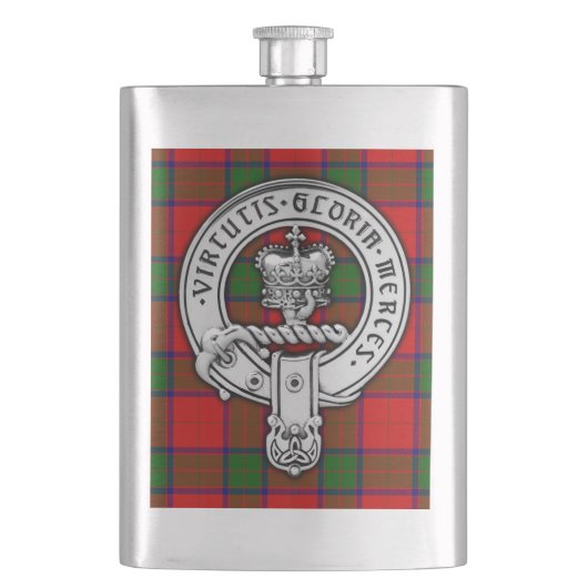 Flasque Clan Donnachaidh (Robertson) Crest & Tartan (devant)