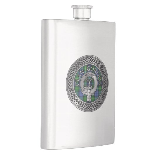 Flasque Clan Gordon Crest & Tartan Knot Flask (Droite)