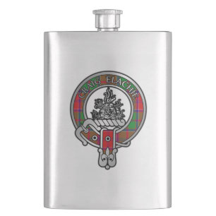 Flasque Clan Grant Crest & Tartan Flask