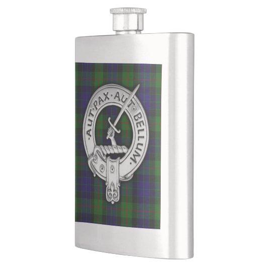Flasque Clan Gunn Crest & Tartan (Gauche)