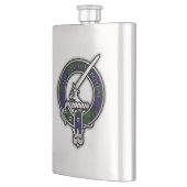 Flasque Clan Gunn Crest & Tartan Flask (Gauche)