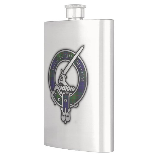 Flasque Clan Gunn Crest & Tartan Flask (Gauche)
