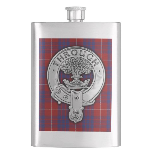 Flasque Clan Hamilton Crest & Tartan (devant)