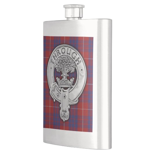 Flasque Clan Hamilton Crest & Tartan (Gauche)