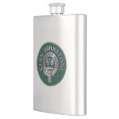 Flasque Clan Johnstone Crest & Tartan (Gauche)