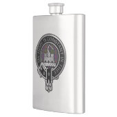 Flasque Clan MacDonald de Clanranald Crest & Tartan Flask (Gauche)