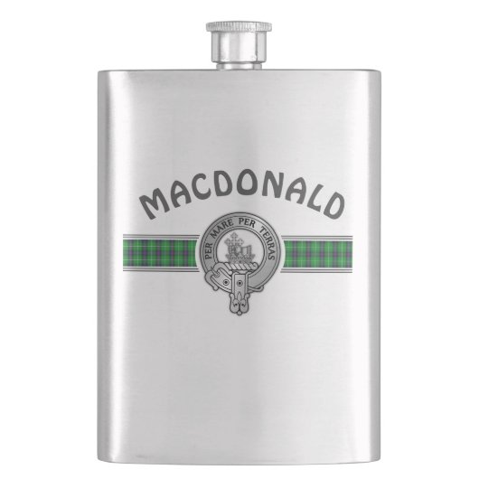 Flasque Clan MacDonald (Modifier) Crest & Tartan (devant)
