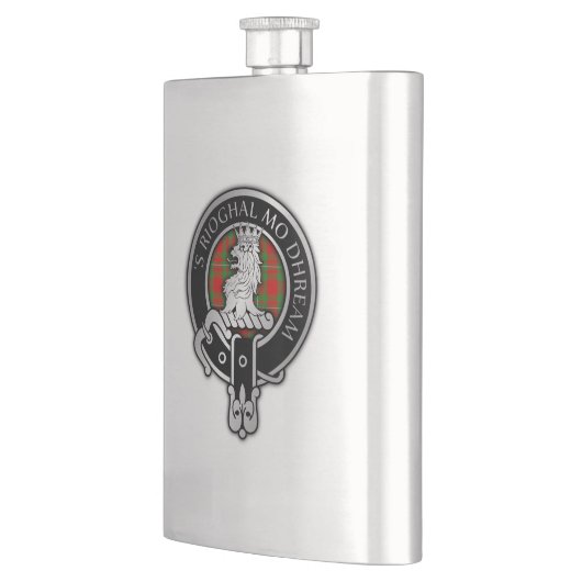 Flasque Clan MacGregor Crest & Tartan Flask (Gauche)