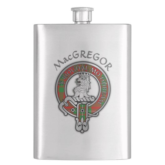 Flasque Clan MacGregor Crest & Tartan Flask (devant)