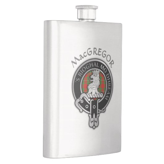 Flasque Clan MacGregor Crest & Tartan Flask (Droite)