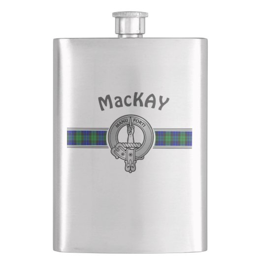 Flasque Clan MacKay (Modifier) Crest & Tartan (devant)