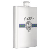 Flasque Clan MacKay (Modifier) Crest & Tartan (Droite)