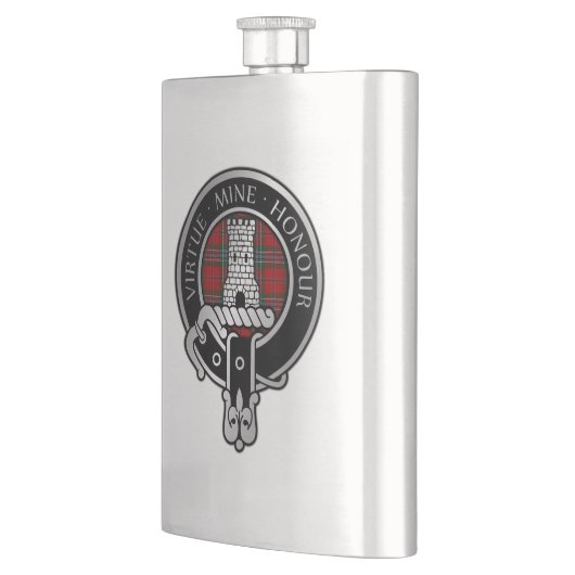 Flasque Clan MacLean Crest & Tartan Flask (Gauche)