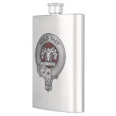 Flasque Clan MacLeod Crest & Red Tartan (Gauche)