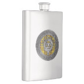 Flasque Clan MacLeod Crest & Tartan Knot Flask (Droite)