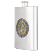Flasque Clan MacLeod Crest & Tartan Knot Flask (Gauche)