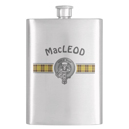 Flasque Clan MacLeod (Modifier) Crest & Tartan (devant)