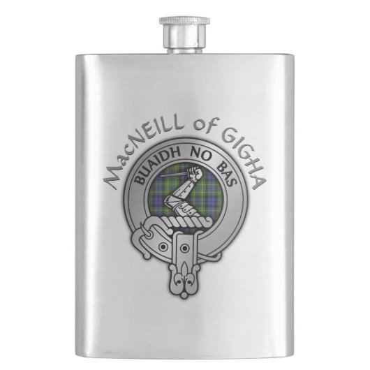 Flasque Clan MacNeill de Gigha Crest & Tartan (devant)
