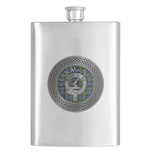 Flasque Clan MacNeill de Gigha Crest & Tartan Flask (devant)