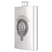 Flasque Clan MacPherson Crest & Tartan Flask (Gauche)