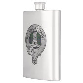Flasque Clan Malcolm Crest & Tartan (Gauche)