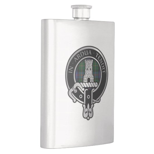 Flasque Clan Malcolm Crest & Tartan Flask (Droite)
