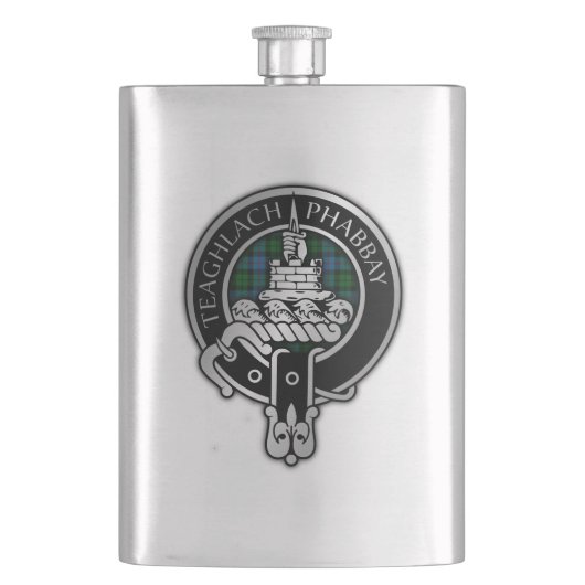 Flasque Clan Morrison Crest & Hunting Tartan (devant)