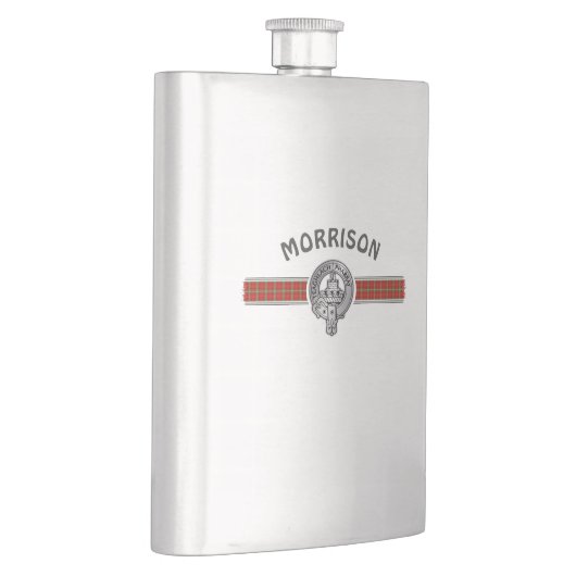 Flasque Clan Morrison (Edit) Crest & Tartan (Droite)