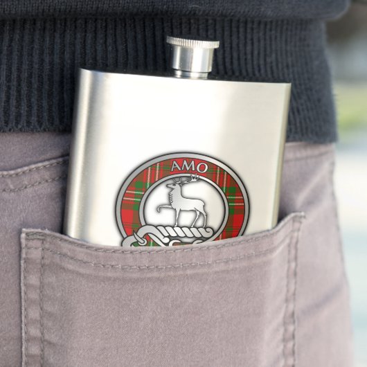 Flasque Clan Scott Crest & Tartan Flask (En situation)