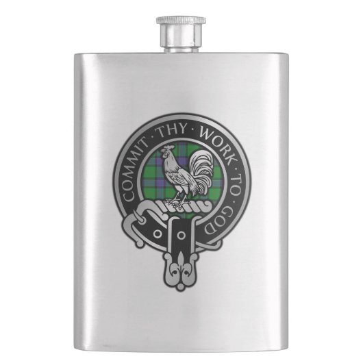 Flasque Clan Sinclair Crest & Chasse Tartan Flask (devant)