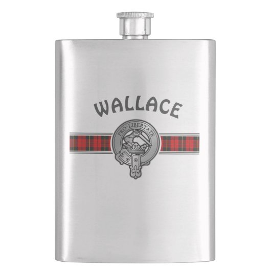 Flasque Clan Wallace (Modifier) Crest & Tartan (devant)