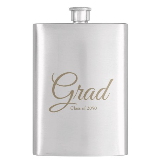 Flasque Classe Grad de 2024 or script personnalisé texte (devant)