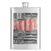 Flasque Classic Flask – Red Pulse Abstract Design (devant)