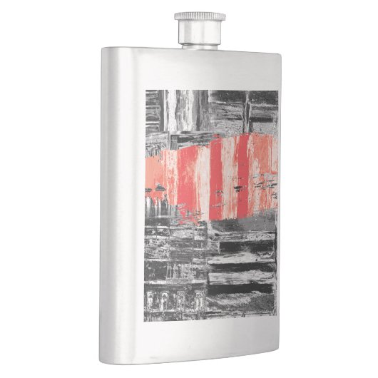 Flasque Classic Flask – Red Pulse Abstract Design (Droite)
