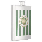 Flasque Classy chic or chanceux shamrock rayures vertes (Droite)