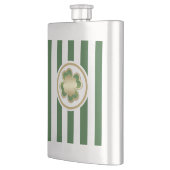 Flasque Classy chic or chanceux shamrock rayures vertes (Gauche)