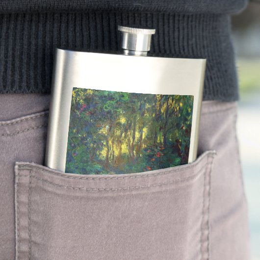 Flasque Claude Monet - Coin d'un étang avec des Nénuphars (En situation)