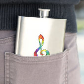 Flasque Clé de musique arc-en-ciel (En situation)