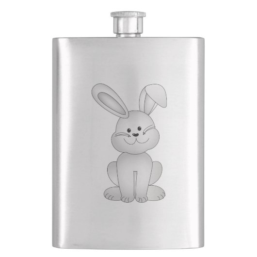 Flasque Clipart blanc de lapin (devant)