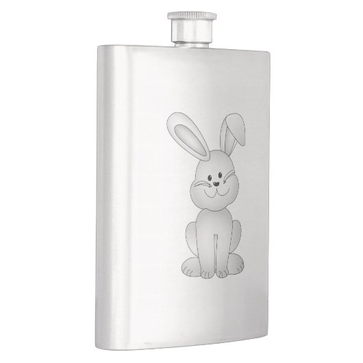 Flasque Clipart blanc de lapin (Droite)