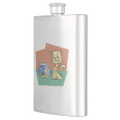 Flasque Clipart de chat et de poisson (Gauche)