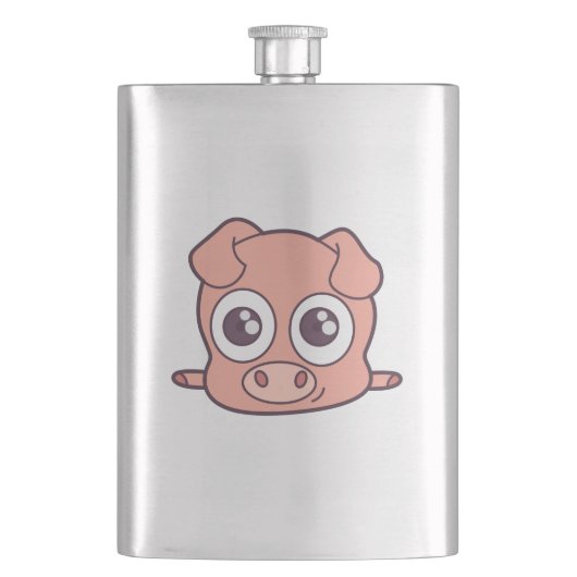 Flasque Clipart mignon de porc (devant)