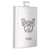 Flasque Cochon tribal noir et blanc (Droite)