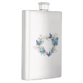 Flasque Coeur bijoux avec papillons Morpho (Droite)