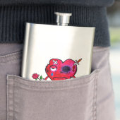 Flasque Cœur brisé  (En situation)