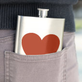 Flasque Coeur rouge clair (En situation)