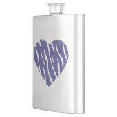 Flasque Cœur Violet Imprimé Zèbre (Gauche)