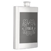 Flasque Coeurs de calèche-cadeaux du 12e anniversaire (Droite)